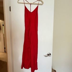 Red Racer Back Tank Slip Dress Cover Up | BLUE LIFE Size Small
